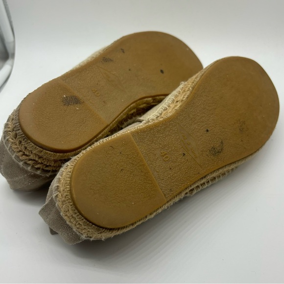 Rag & Bone Nina Taupe Smoke Suede Jute Slip-On Espadrilles Women’s US 10 EU 40 - Picture 7 of 9